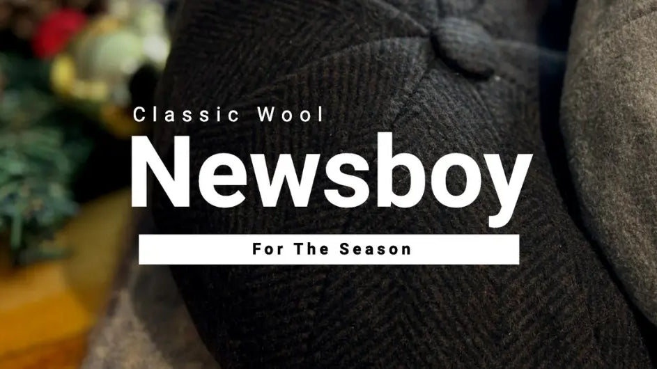Bia Boro Menswear classic wool Newsboy Cap collection banner for the season in Vancouver
