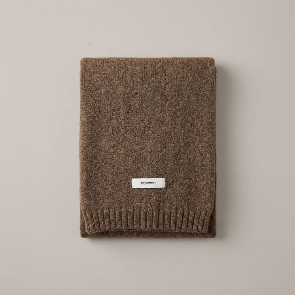 Merino Wool Scarf – Coffee by Terrera – BIA BORO Gastown Vancouver