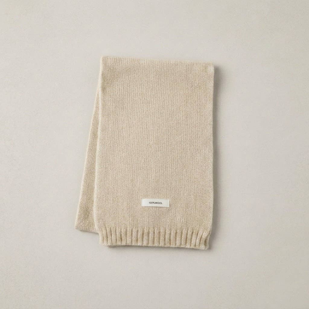 Merino Wool Scarf – Sand by Terrera – BIA BORO Gastown Vancouver