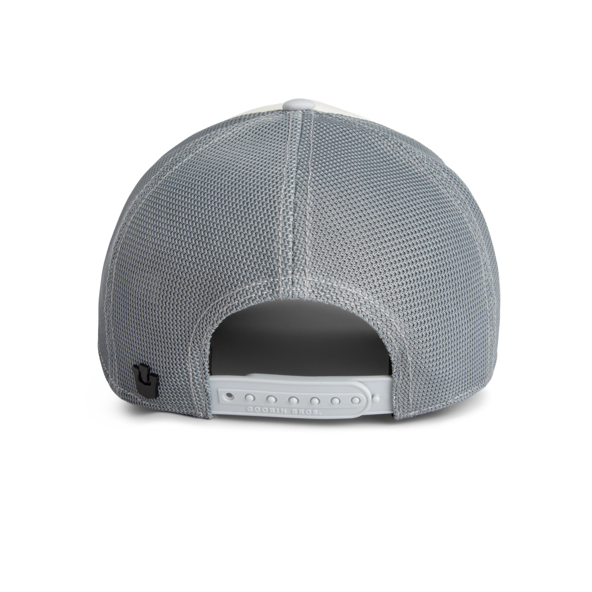 Gray mesh cap on a white background