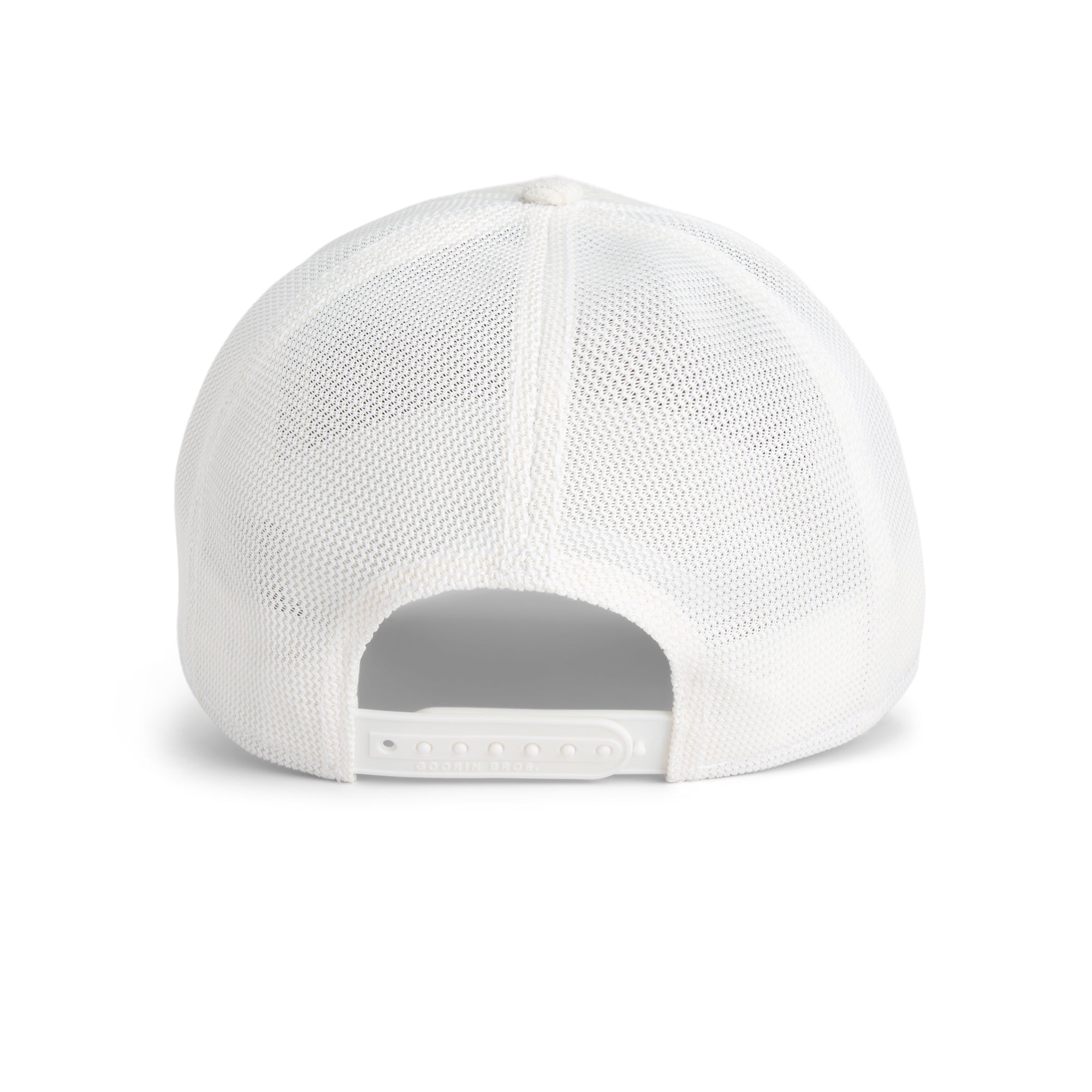 White mesh cap on a white background
