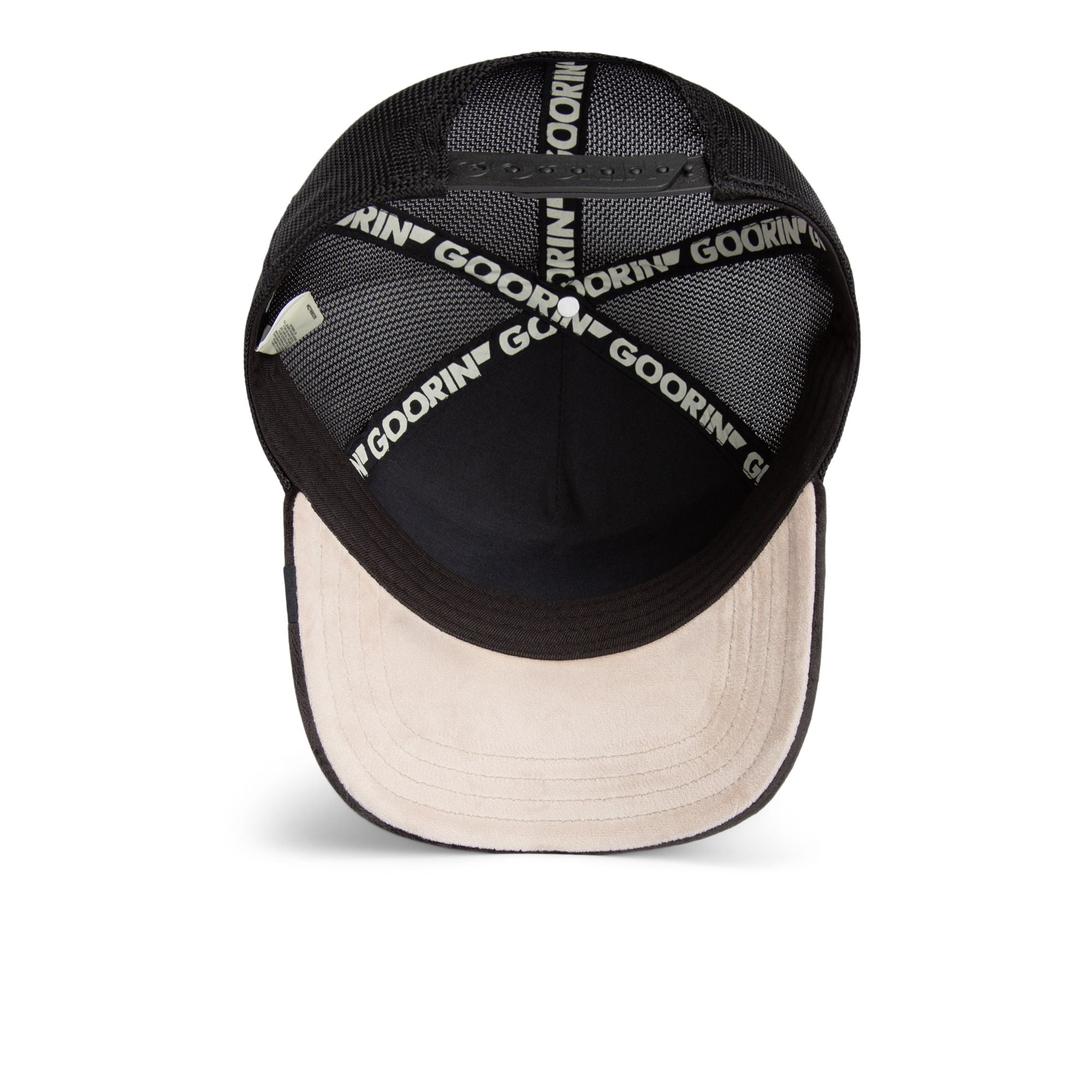 Goorin Bros Strength Panther Trucker Hat in black with embroidered panther patch