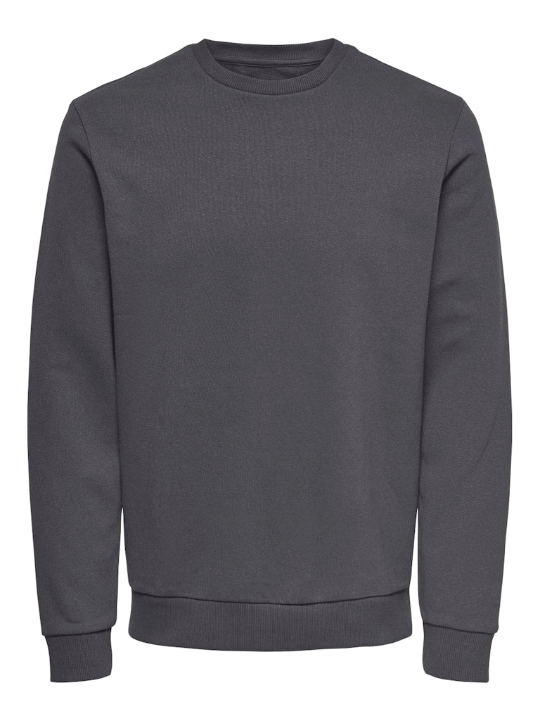 Dark gray sweatshirt on a white background By Only & Sons