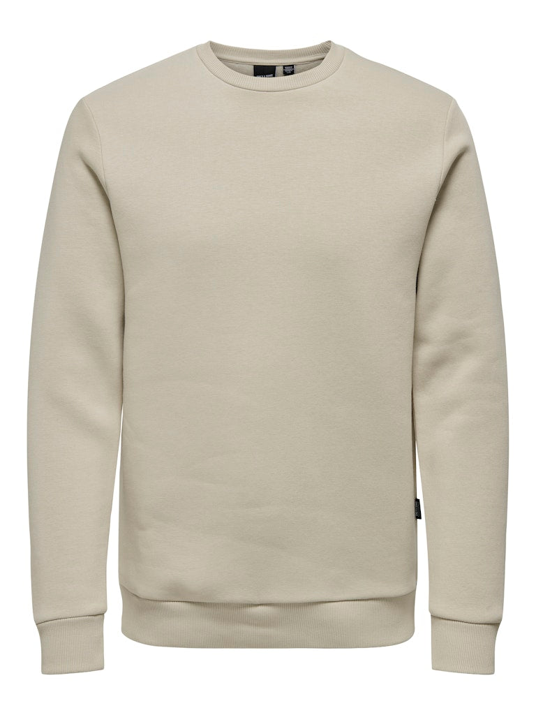 Beige sweatshirt on a white background By Only & Sons