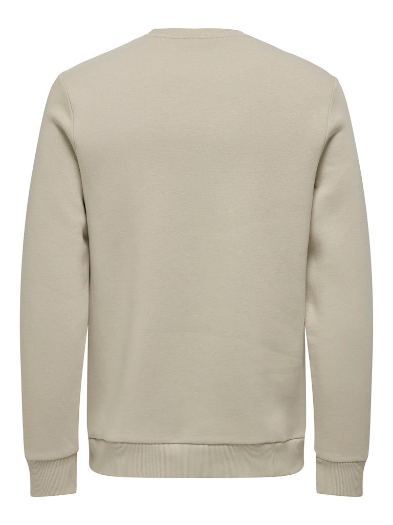 Beige sweatshirt on a white background By Only & Sons