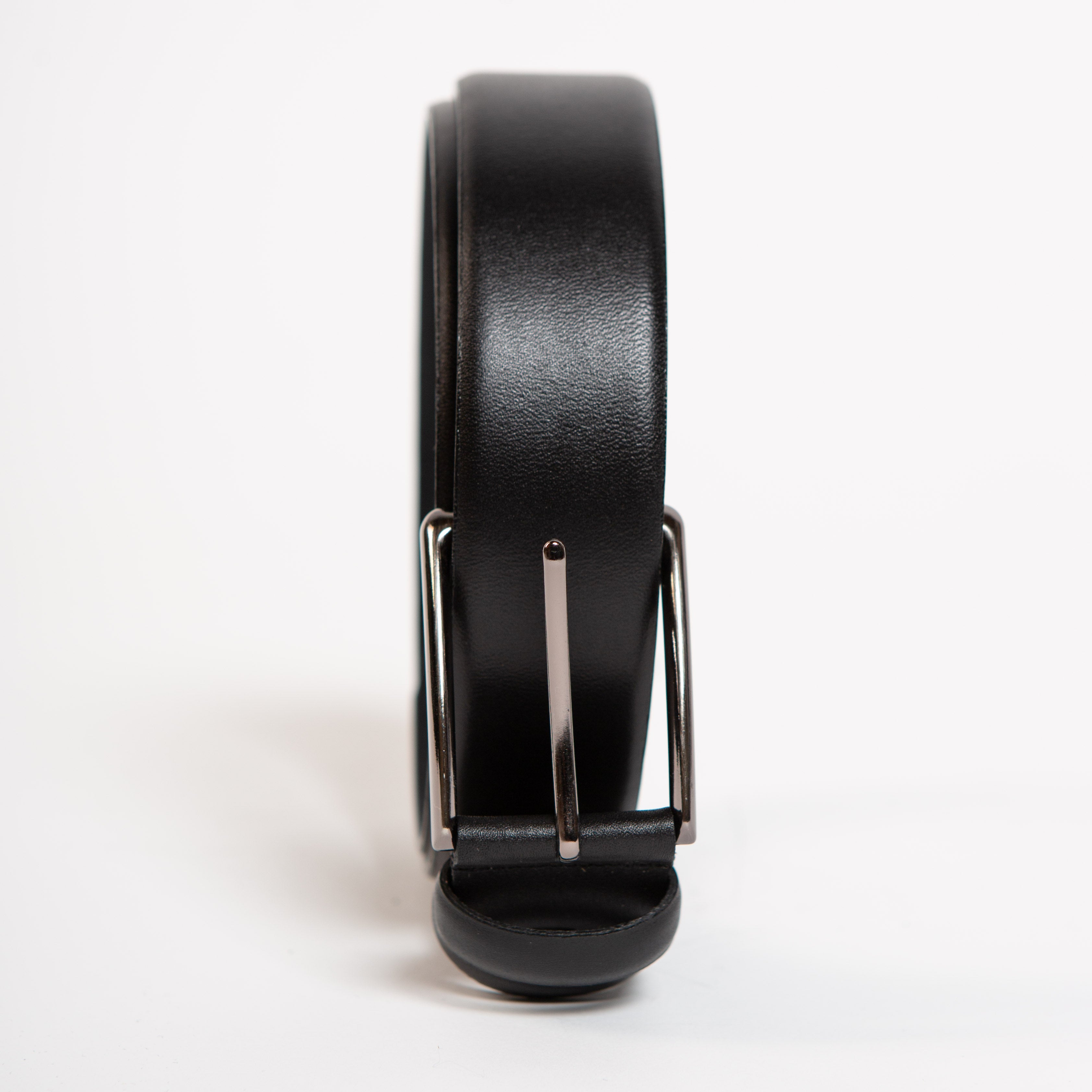 black dress leather belt 3.5 cm