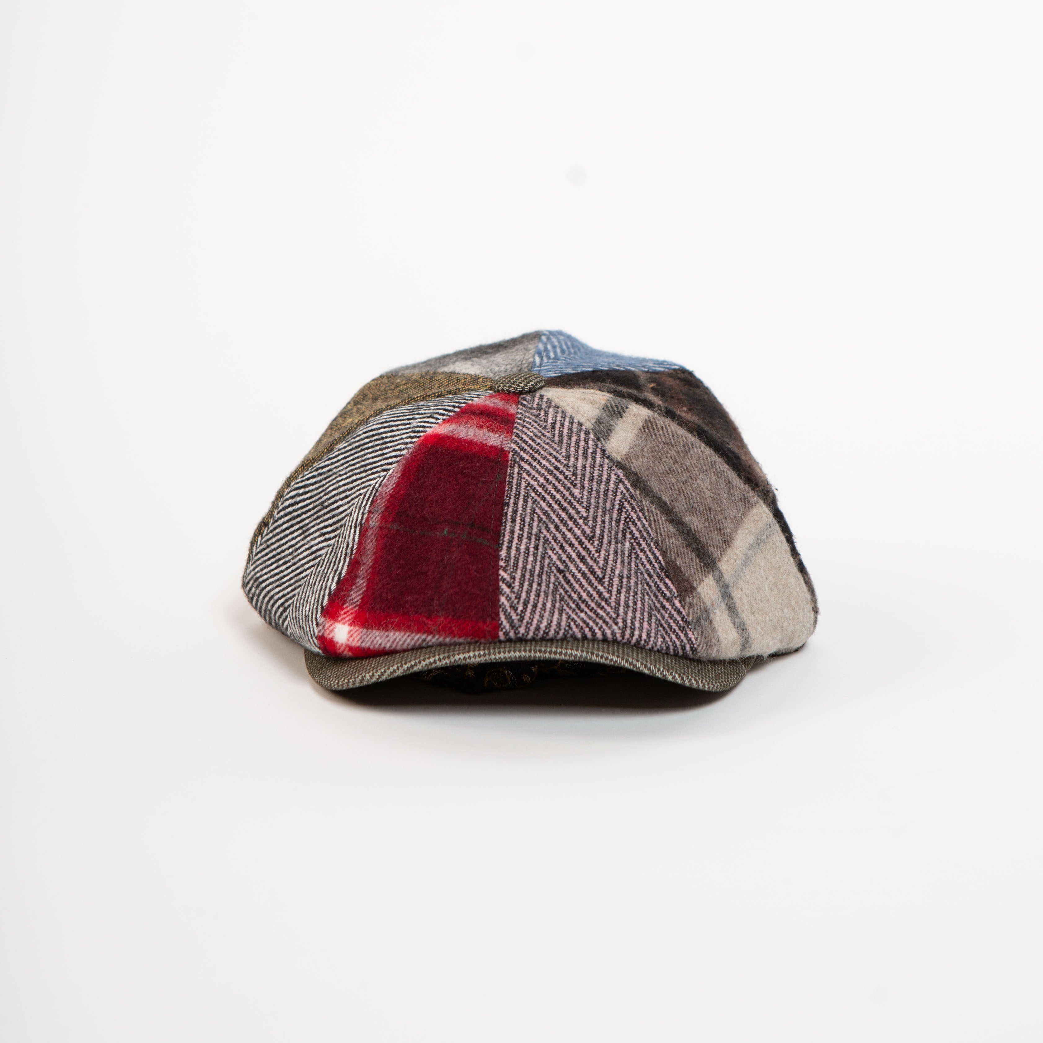 paperboy patchwork newsboy cap multi front view