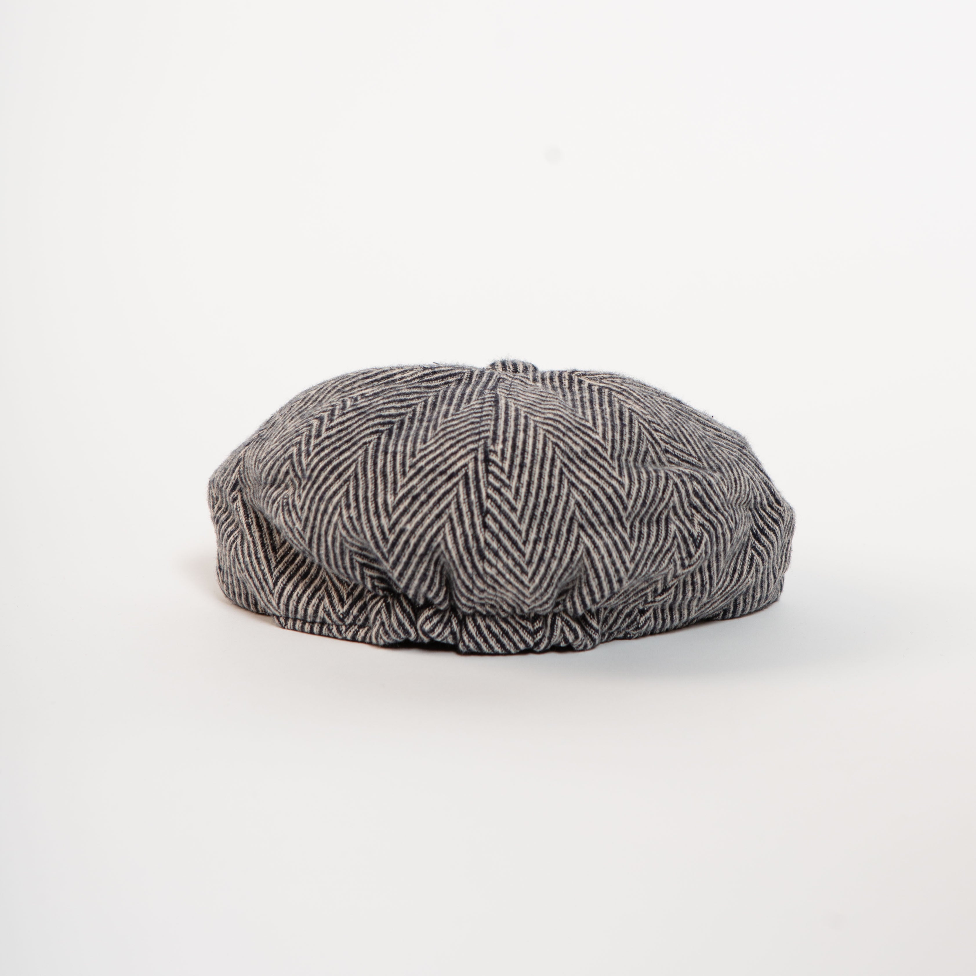 paperboy newsboy cap grey herringbone back view