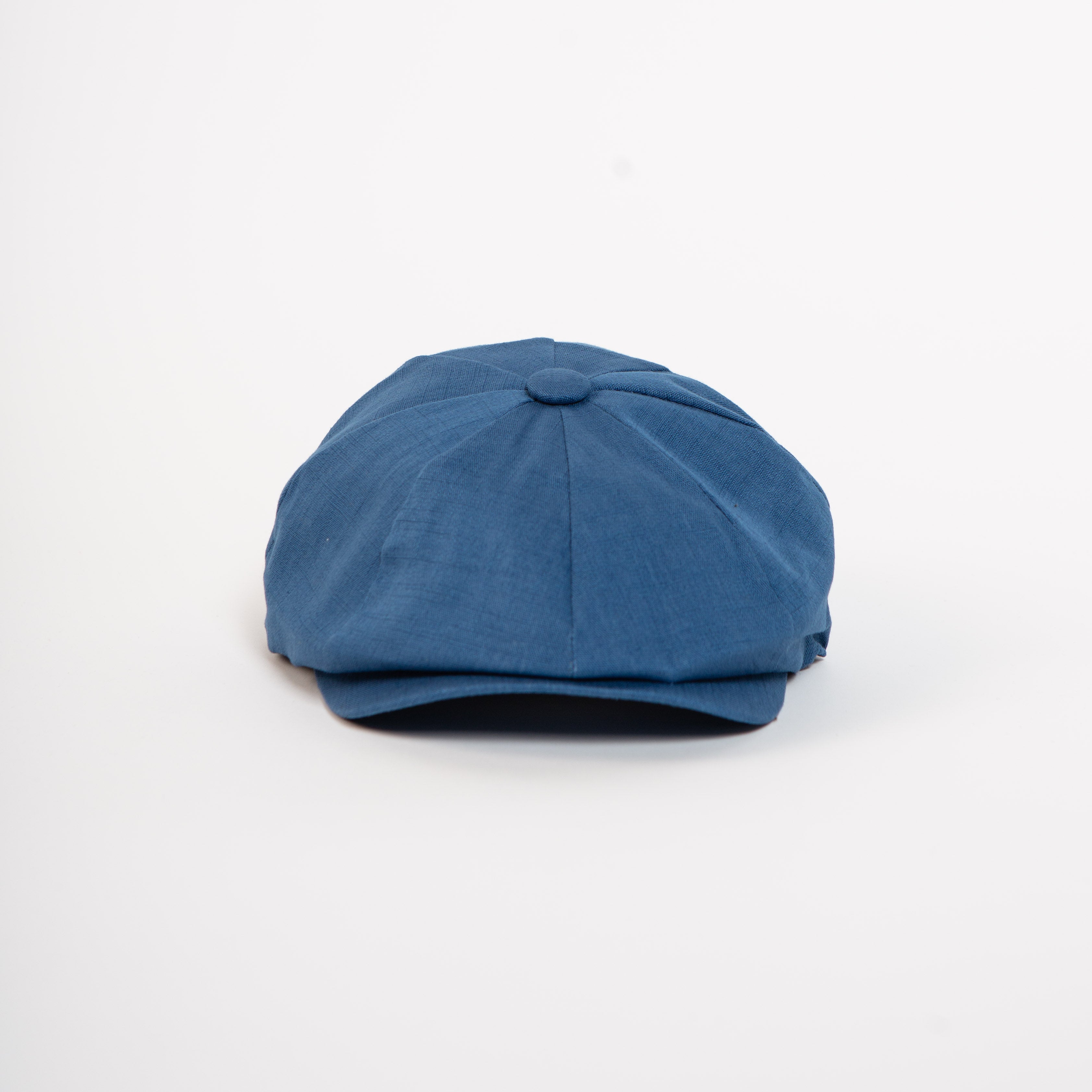 lightweight paperboy cap slate blue front view