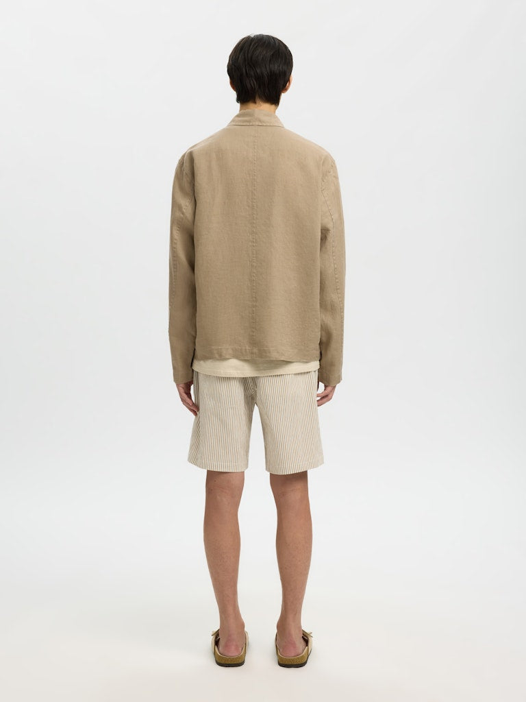 mens linen overshirt back view clean silhouette