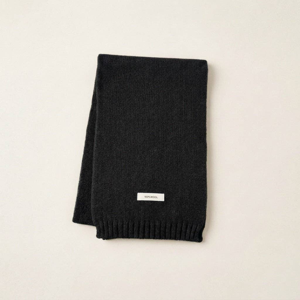 Merino Wool Scarf – Black by Terrera – BIA BORO Gastown Vancouver