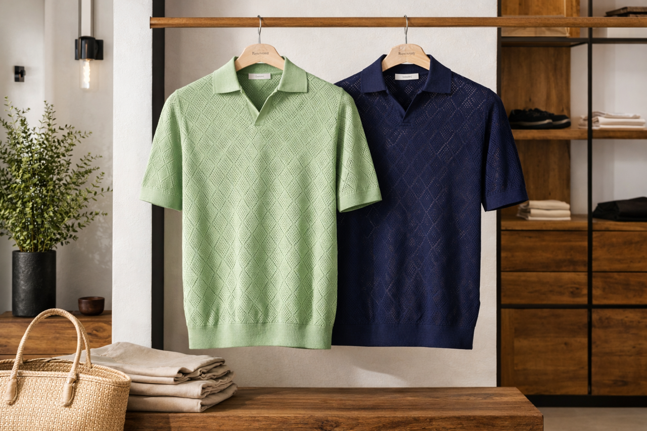 Open Knit Polo – The Ultimate Summer Essential – BIA BORO MENSWEAR