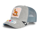 Goorin Bros grey corduroy cap with Rock On embroidery