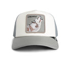 Trucker hat with a wolf patch and 'Lone Wolf' text on a white background