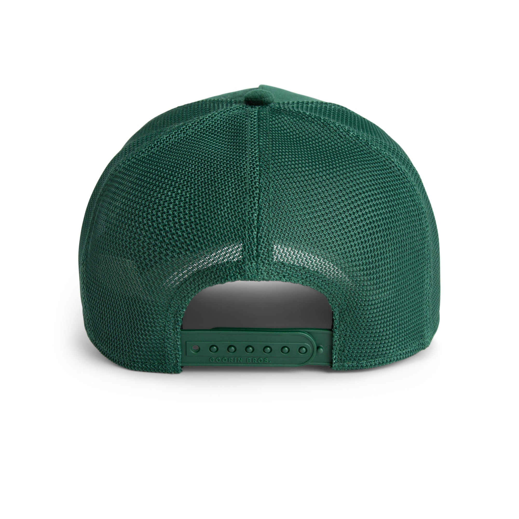 Green mesh cap on a white background