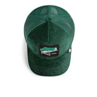 Green cap with a logo on a white background