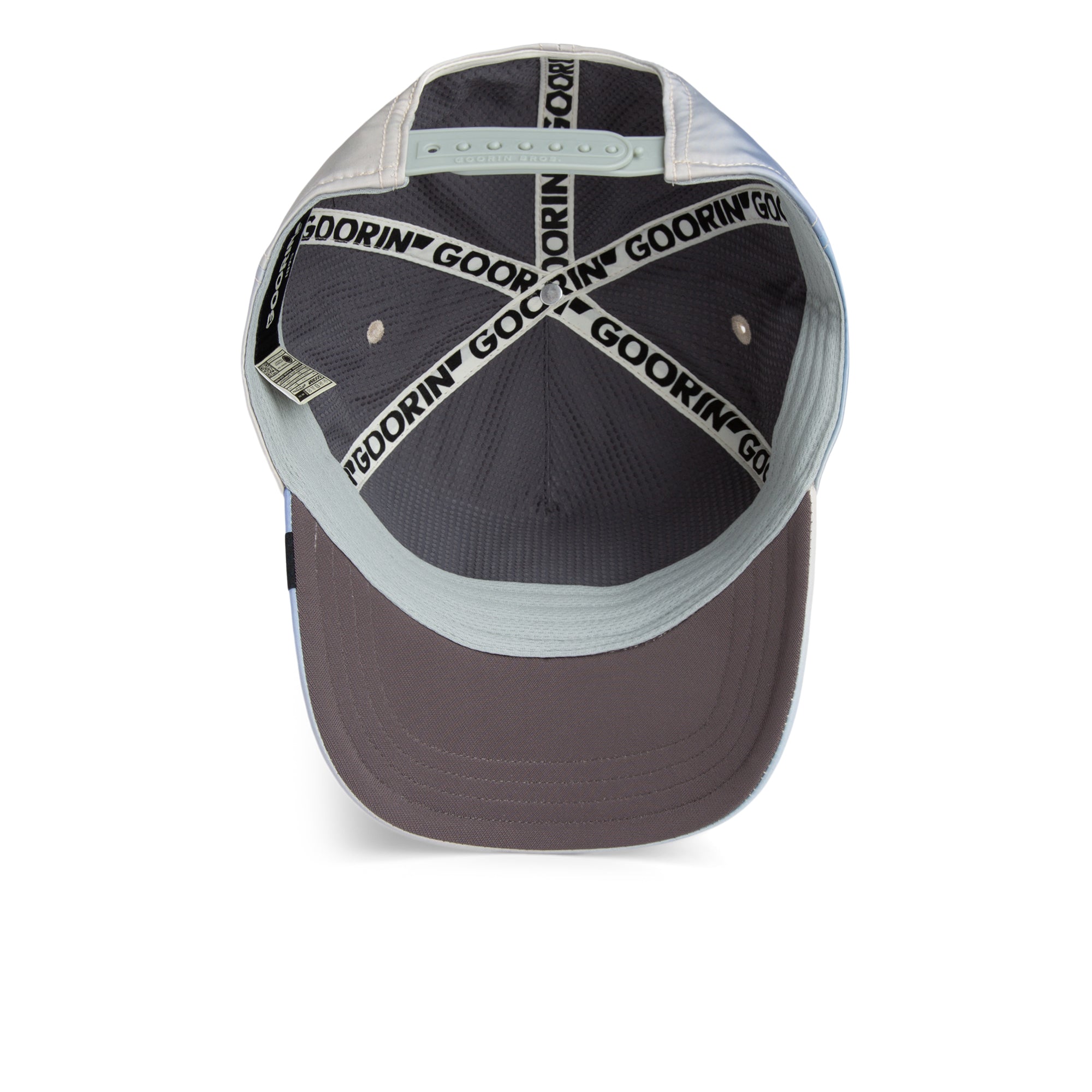 Gray cap with black and white 'GOORIN' logo on a white background