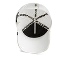 White cap with black accents and 'Goorin' branding on a white background