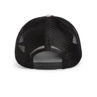 Black mesh cap on a white background