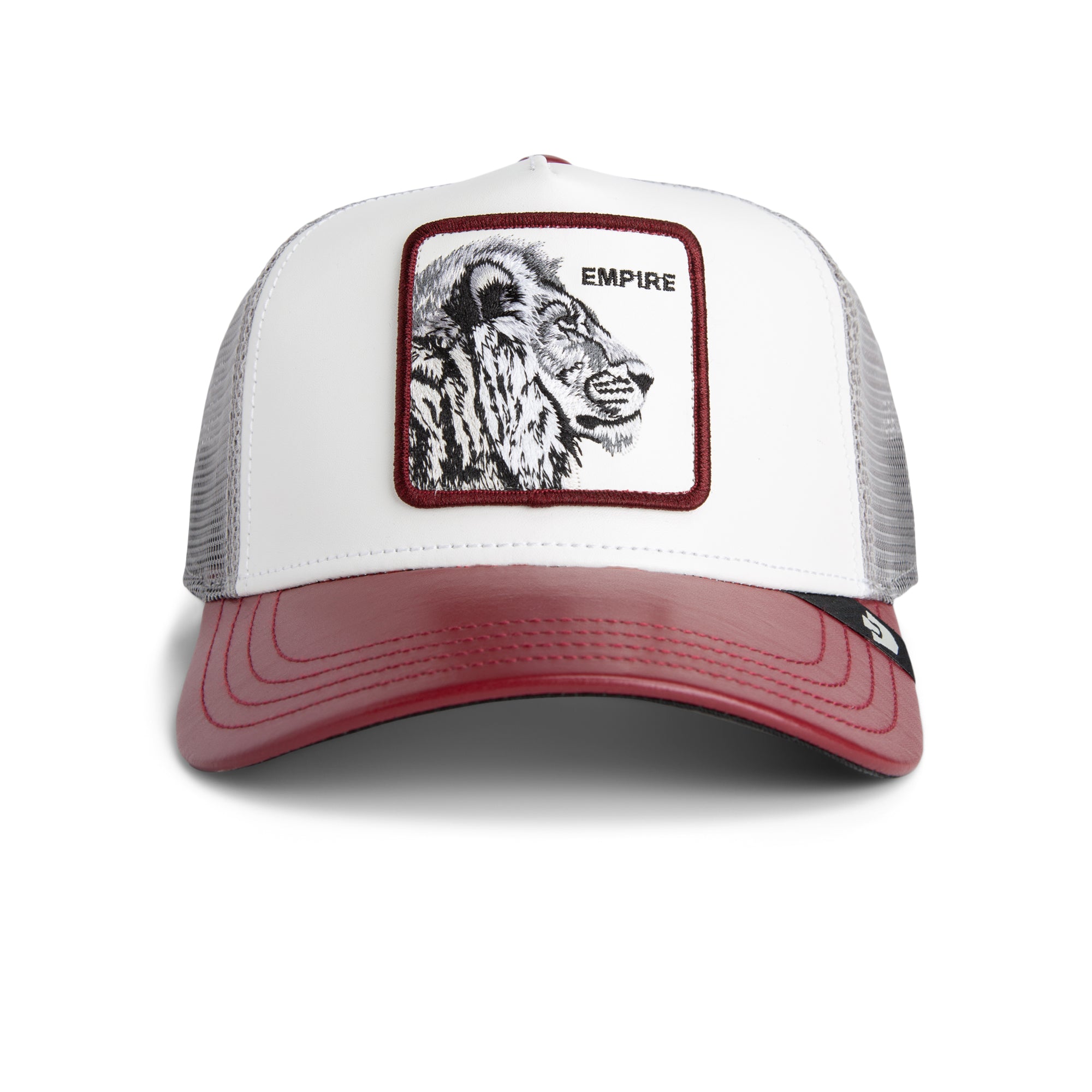 goorin bros empire lion trucker hat front view