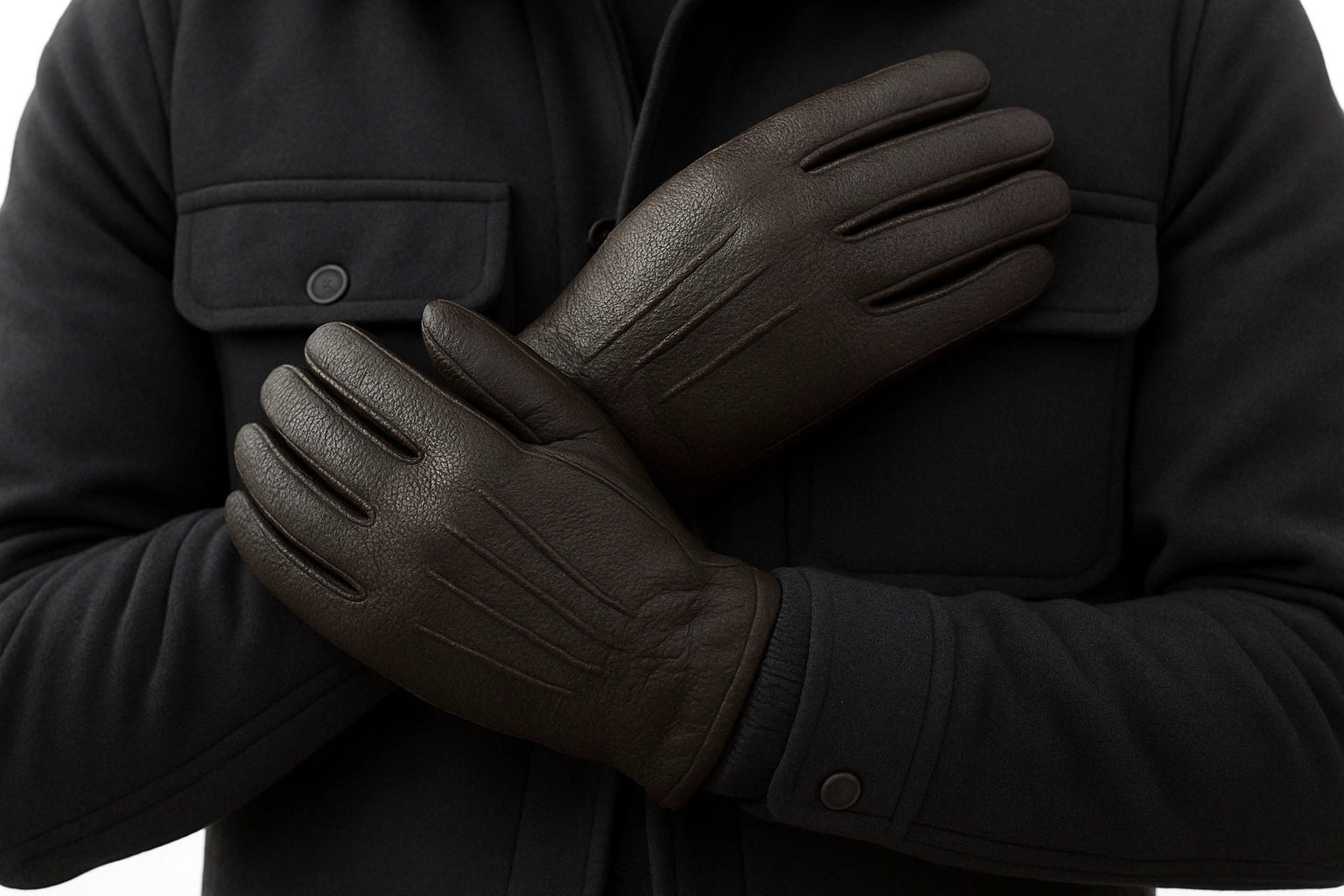 brown deerskin leather gloves by bia boro menswear