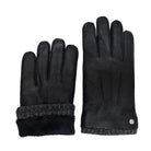 black leather gloves deerskin texture close up bia boro menswear