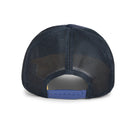 Goorin Bros High Class French Bulldog Trucker Hat in navy corduroy with embroidered dog patch
