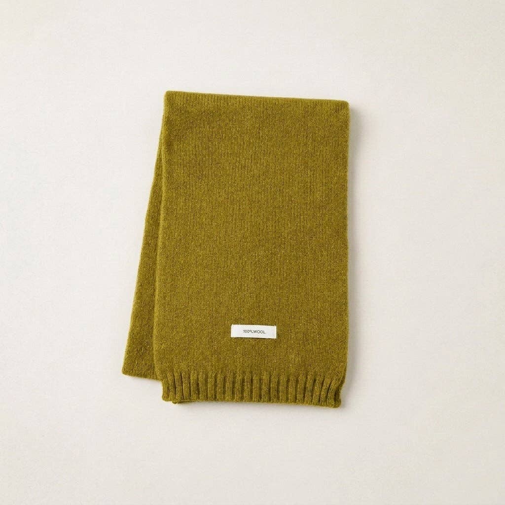 Merino Wool Scarf – Olive by Terrera – BIA BORO Gastown Vancouver