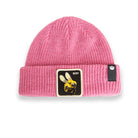 Pink beanie with embroidered bee patch – Goorin Bros at Bia Boro Menswear Vancouver