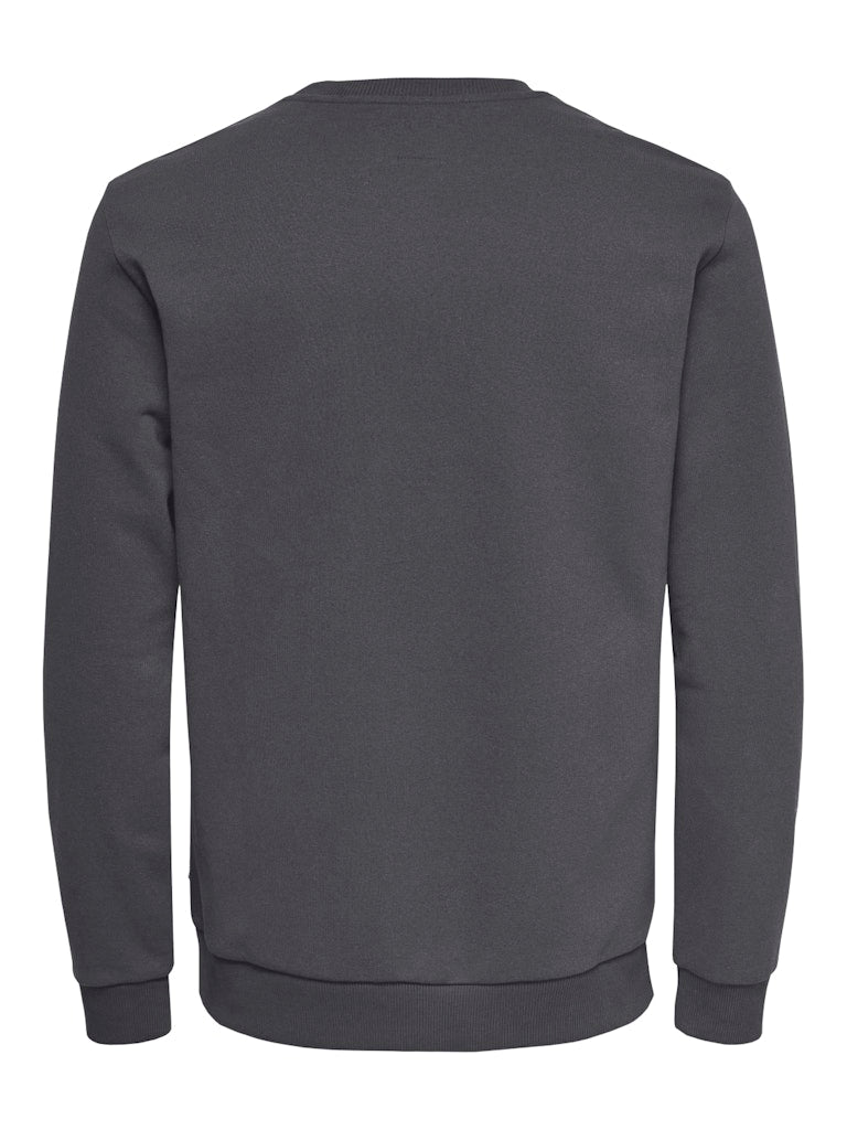 Dark gray sweatshirt on a white background By Only & Sons