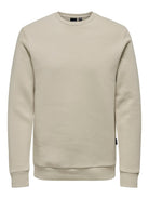 Beige sweatshirt on a white background By Only & Sons