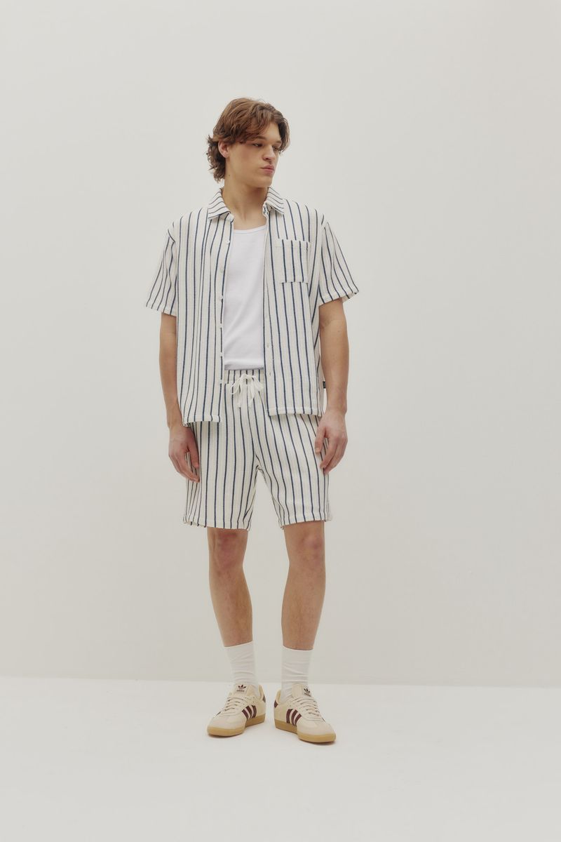 crochet stripe shorts full outfit
