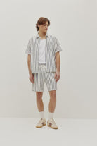 crochet stripe shorts full outfit