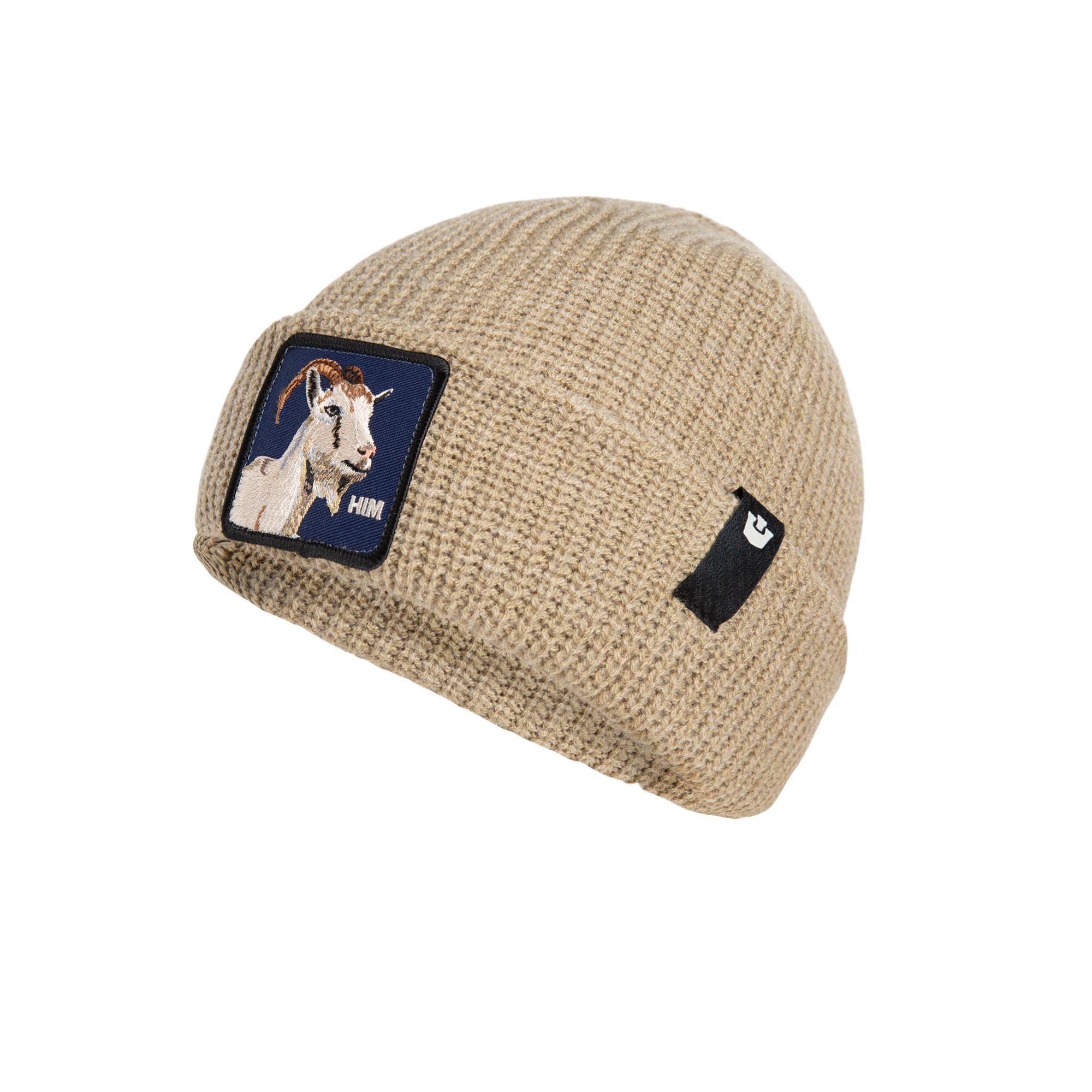 Goorin Bros The Goat Animal Farm beanie in camel – unisex knit hat from Bia Boro Vancouver
