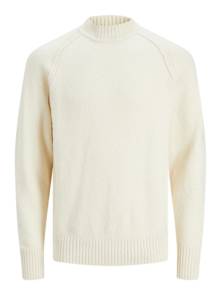 Mock neck sweater white best sale