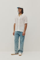 mens lace shirt summer style
