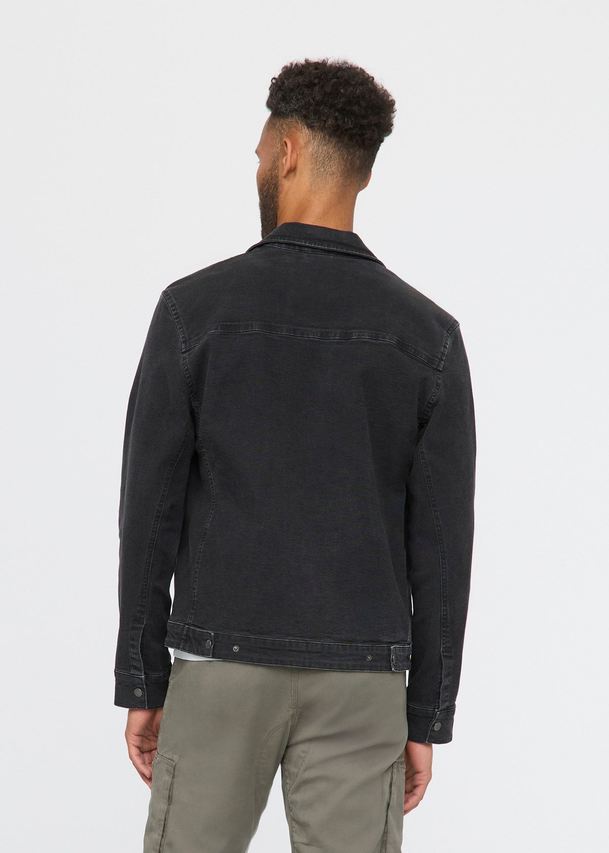 Duer black stretch canvas utility jacket – modern men’s outerwear from Bia Boro Vancouver