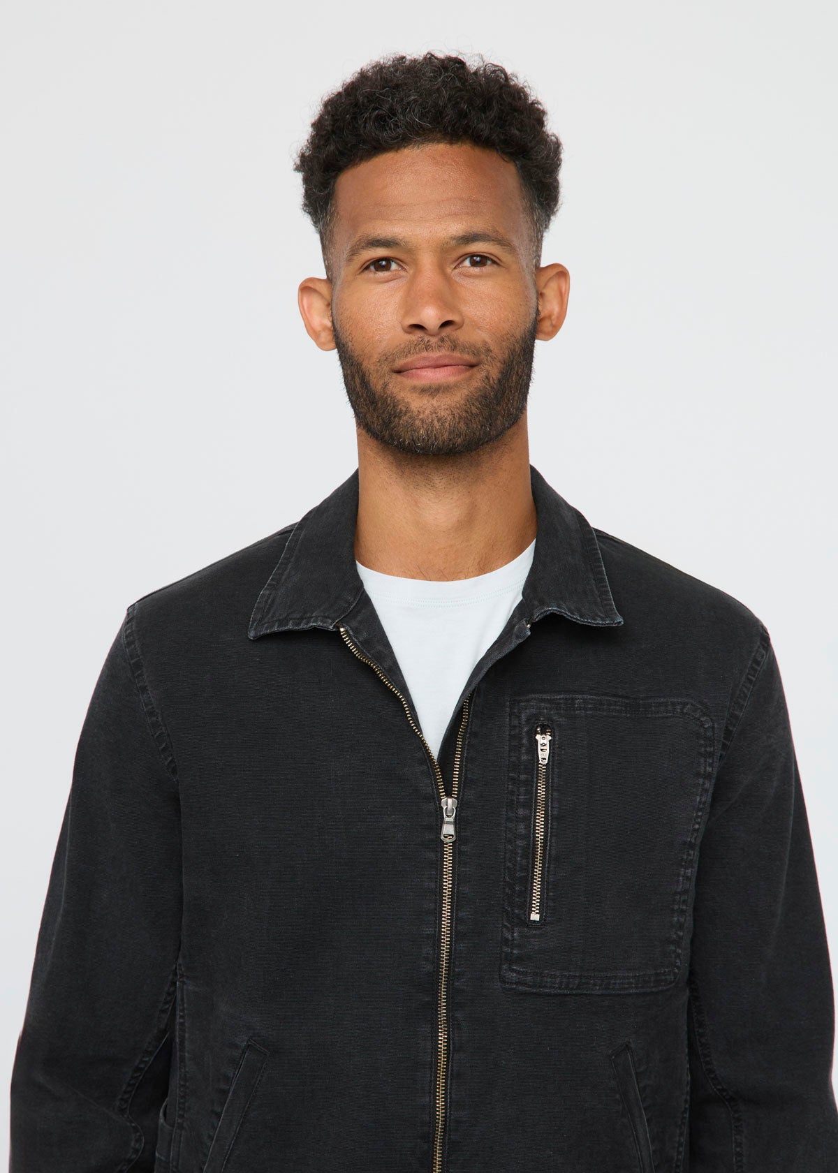Duer black stretch canvas utility jacket – modern men’s outerwear from Bia Boro Vancouver