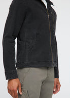 Stylish men’s black denim jacket with zip pocket – Duer Stretch Canvas Utility at Bia Boro Vancouver