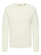 ONLY & SONS black textured knit sweater — long-sleeve crew neck pullover with minimalist design from Fall Winter collection.