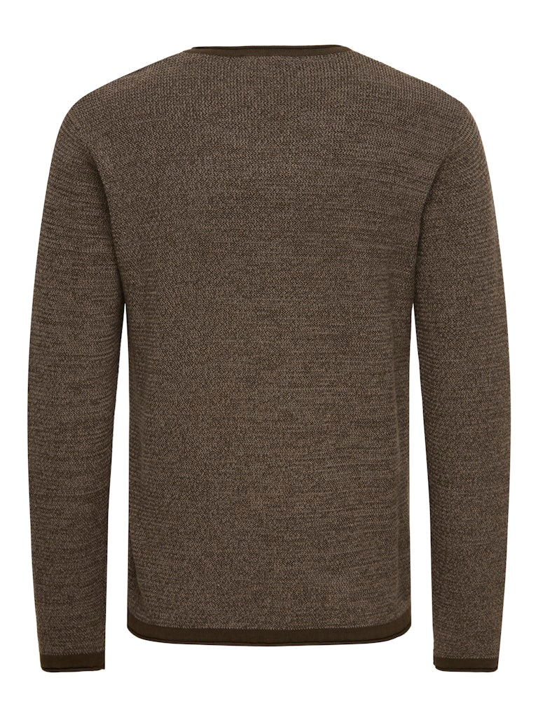 ONLY & SONS black textured knit sweater — long-sleeve crew neck pullover with minimalist design from Fall Winter collection.
