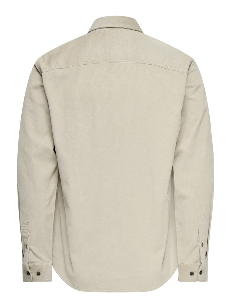 ONLY & SONS corduroy shirt — long-sleeve button-down in soft textured fabric