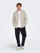 ONLY & SONS corduroy shirt — long-sleeve button-down in soft textured fabric