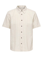 wilson white woven cotton short sleeve shirt product flat lay front
