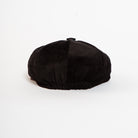 wool blend newsboy cap black back view