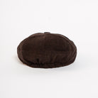chocolate brown newsboy cap back view