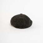 olive wool blend herringbone newsboy cap front view