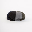 eight panel patchwork newsboy hat multicolor top view