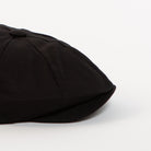 paperboy cap black wool blend side detail