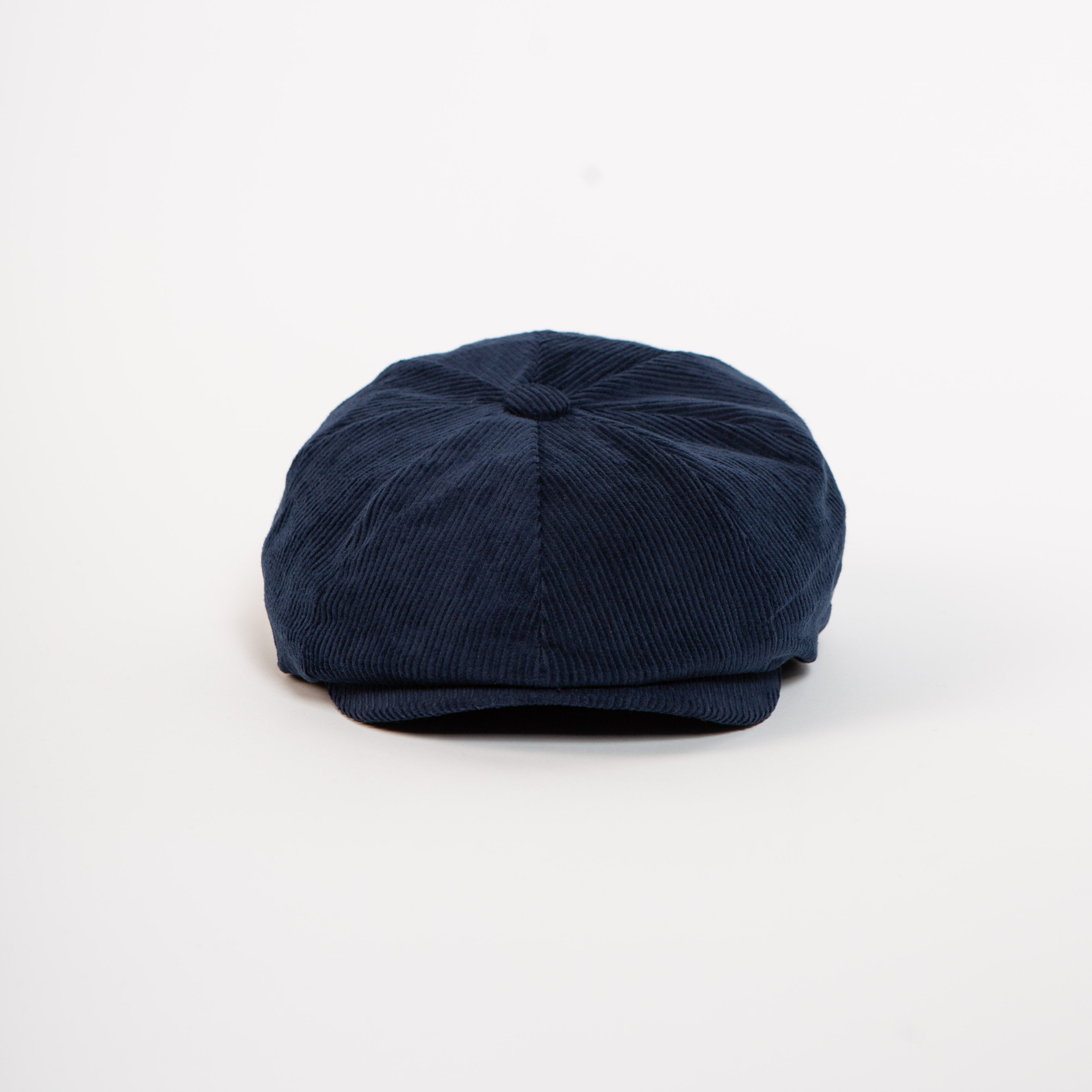 paperboy cap navy corduroy front view